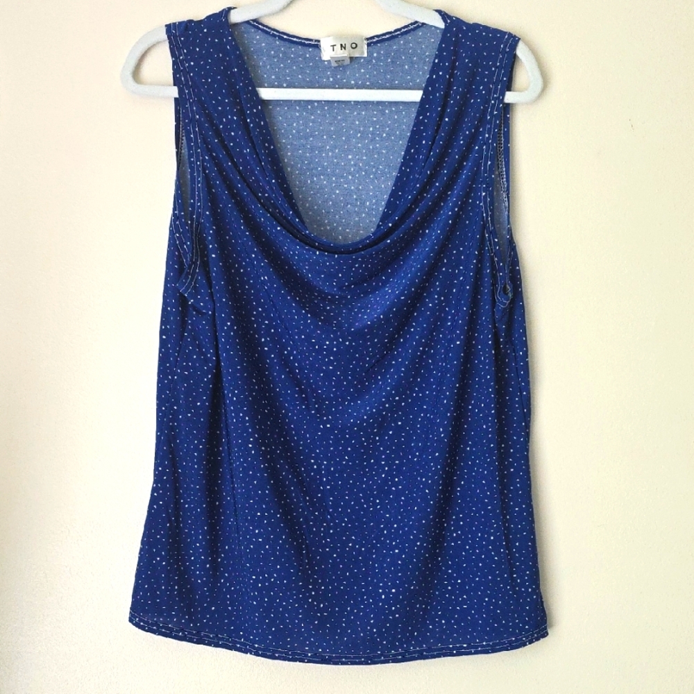 Blue Confetti Dot Women's Top 1X